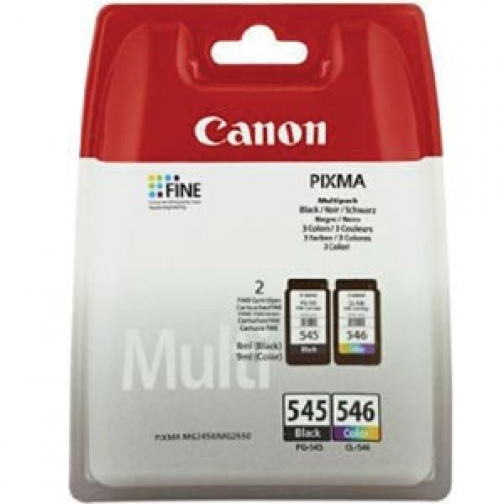 Canon inktcartridge PG-545/CL-546, 180 pagina's, OEM 8287B006, 4 kleuren