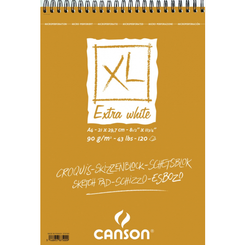 Canson schetsblok XL Extra White ft 21 x 29,7 cm (A4)