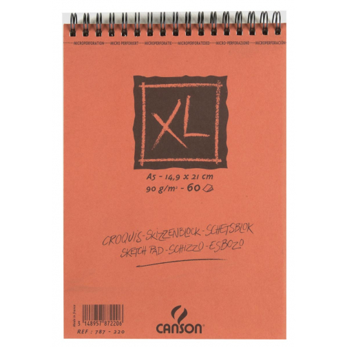 Canson schetsblok XL ft 14,8 x 21 cm (A5), blok van 60 blad