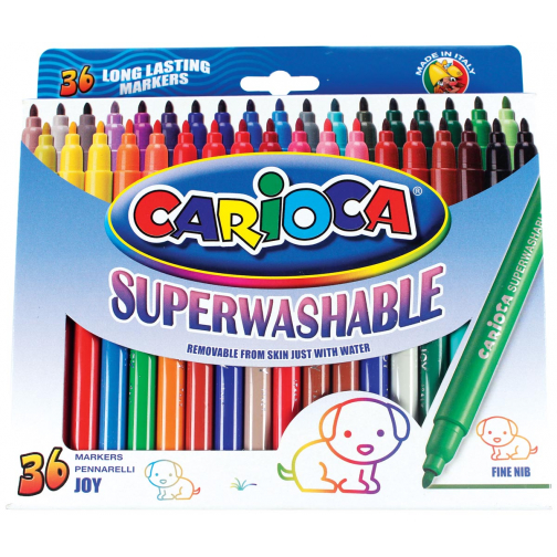 Carioca viltstift Superwashable Joy, 36 stiften in een kartonnen etui