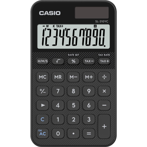 Casio zakrekenmachine SL-310YC, zwart