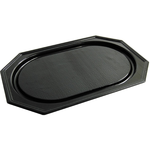 Cateringschaal, uit gerecycleerd PET, ft 45 x 30 cm, zwart, pak van 10 stuks