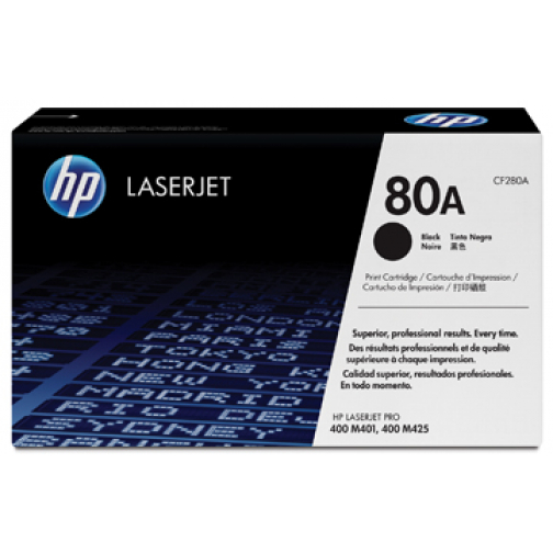 HP toner 80A, 2 700 pagina's, OEM CF280A, zwart