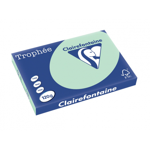 Clairefontaine Trophée Pastel, gekleurd papier, A3, 120 g, 250 vel, groen