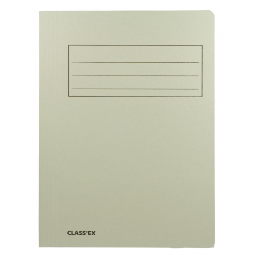 Class'ex dossiermap, 3 kleppen ft 23,7 x 32 cm (voor ft A4), grijs