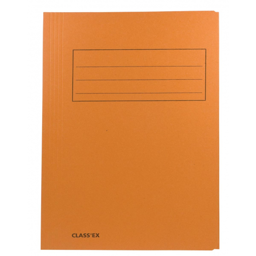 Class'ex dossiermap, 3 kleppen ft 23,7 x 34,7 cm (voor ft folio), oranje