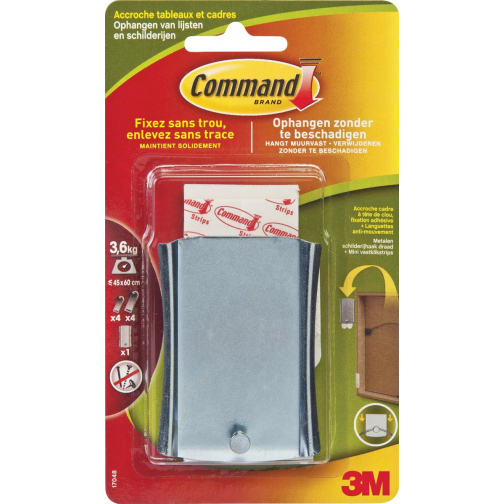 Command schilderijhaak, large, draagvermogen 3,6 kg, metaal, blisterverpakking