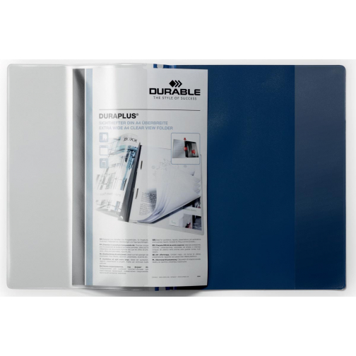 Durable personaliseerbare snelhechtmap Duraplus blauw