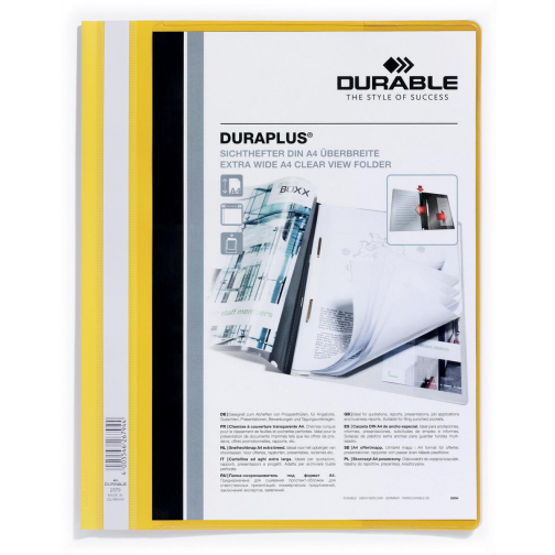 Durable personaliseerbare snelhechtmap Duraplus geel