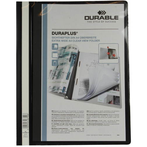 Durable personaliseerbare snelhechtmap Duraplus zwart
