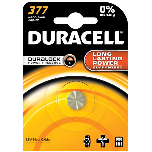 Duracell knoopcel Duralock 377, op blister