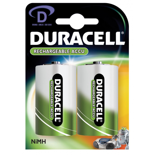 Duracell oplaadbare batterijen D, blister van 2 stuks