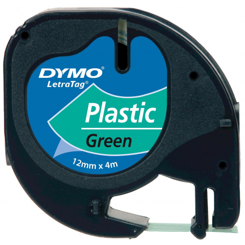 Dymo LetraTAG tape 12 mm, plastic groen