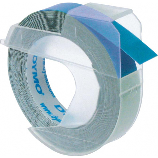 Dymo tape 9 mm voor lettertang Omega, blauw