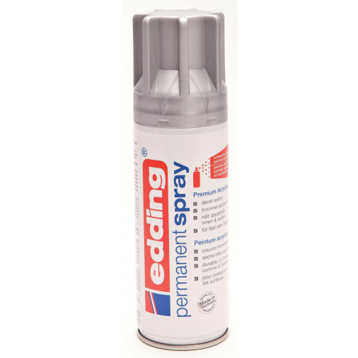 Edding permanent spray 5200, 200 ml, zilver mat