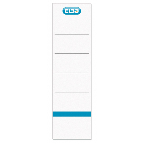 Elba rugetiketten rug van 8 cm, ft 19x5,4 cm, wit 10 st