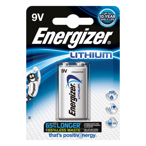 Energizer batterij Lithium 9V, op blister