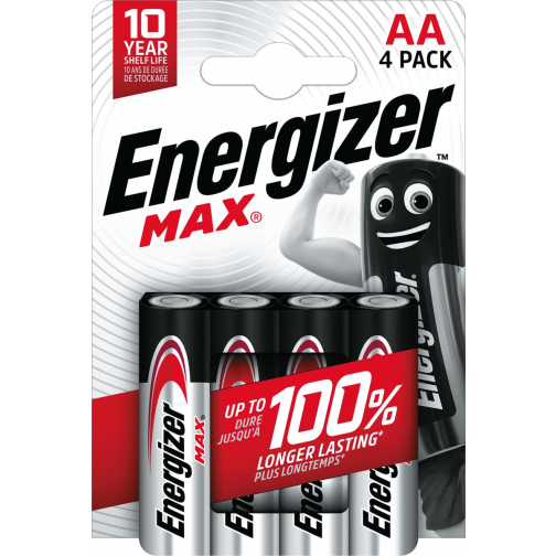 Energizer batterijen Max AA, blister van 4 stuks