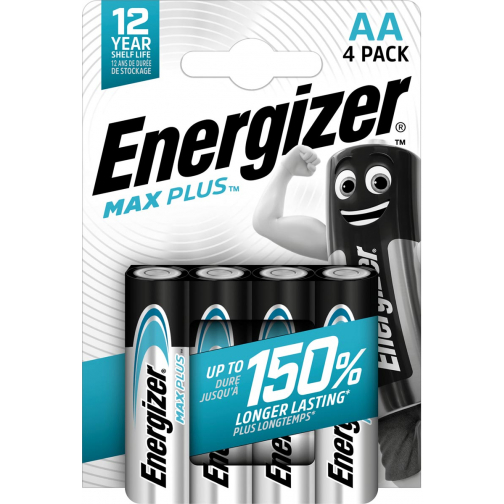 Energizer batterijen Max Plus AA/LR06/E91, blister van 4