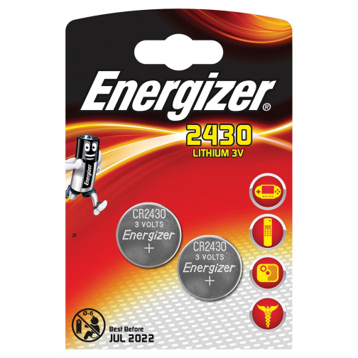 Energizer knoopcel CR2430, blister van 2 stuks