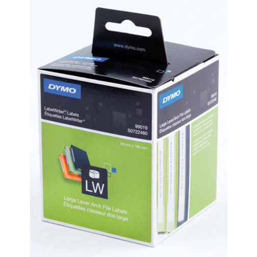 Dymo etiketten LabelWriter ft 190 x 59 mm, wit, 110 etiketten