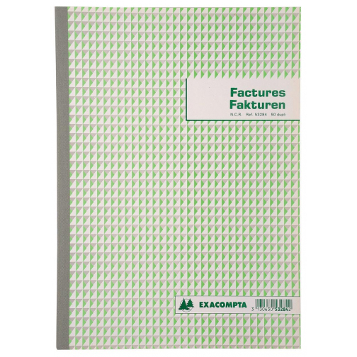 Exacompta factuurboek, ft 29,7x21 cm, tweetalig, dupli (50 x 2 vel)