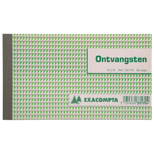 Exacompta ontvangsten, ft 10,5 x 18 cm, Nederlandstalig, dupli (50 x 2 vel)