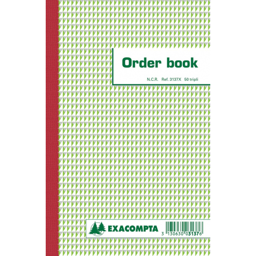 Exacompta orderbook, ft 21 x 13,6 cm, tripli (50 x 3 vel)