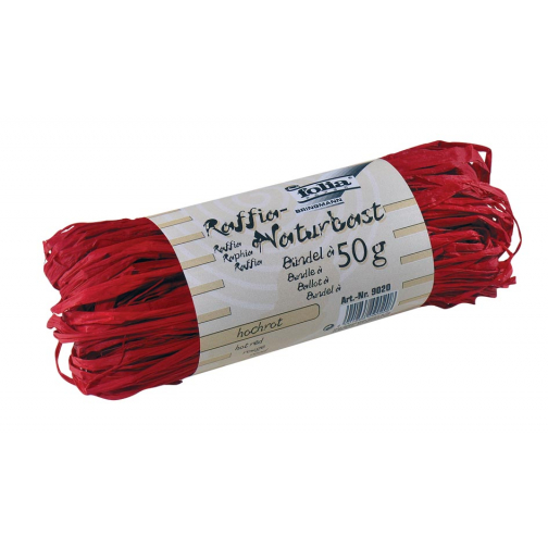 Folia raffia donkerrood