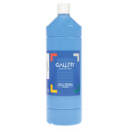 Gallery plakkaatverf, flacon van 1 l, blauw