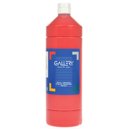 Gallery plakkaatverf, flacon van 1 l, donkerrood