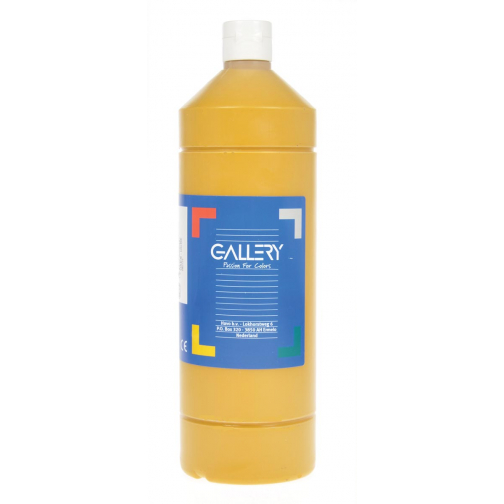 Gallery plakkaatverf, flacon van 1 l, oker