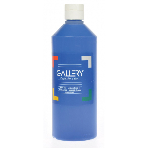 Gallery plakkaatverf, flacon van 500 ml, donkerblauw