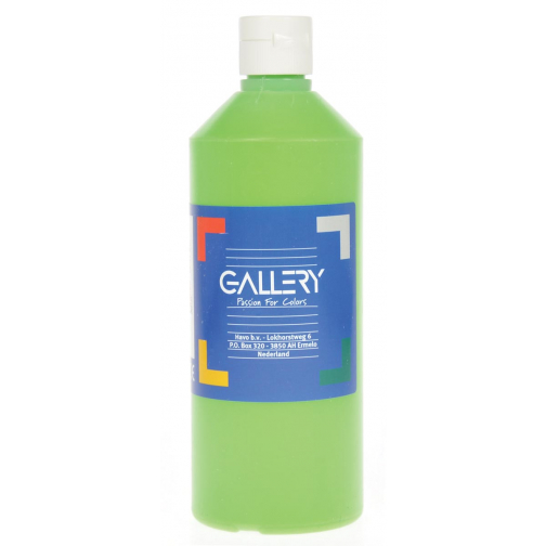 Gallery plakkaatverf, flacon van 500 ml, lichtgroen