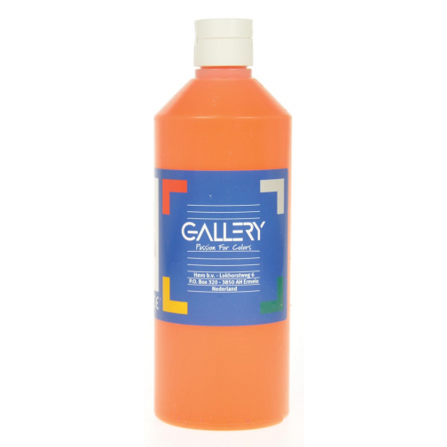 Gallery plakkaatverf, flacon van 500 ml, oranje