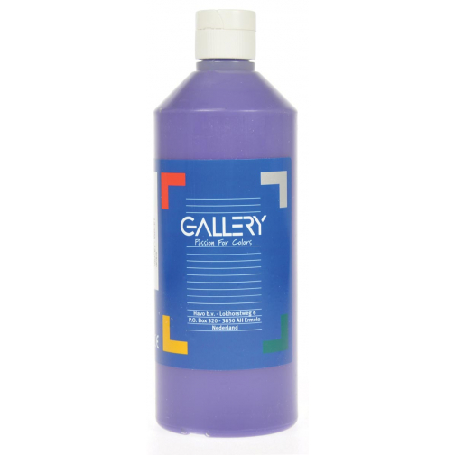 Gallery plakkaatverf, flacon van 500 ml, paars