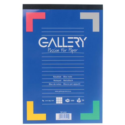 Gallery schrijfblok, ft A4, geruit 5 mm, blok van 100 vel