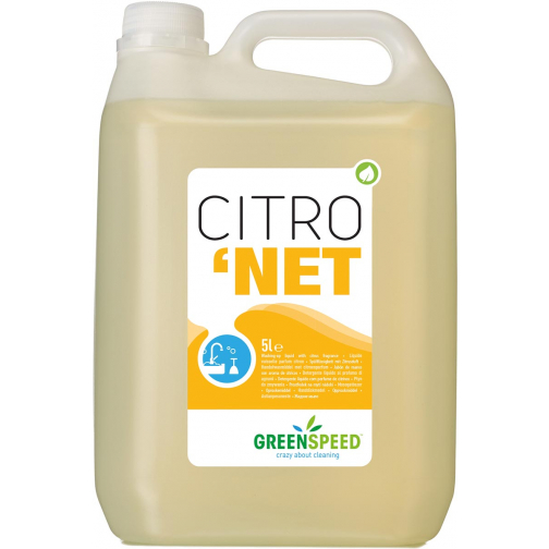 Greenspeed Citronet handafwasmiddel, fles van 5 l