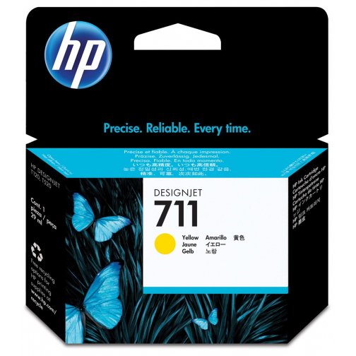 HP inktcartridge 711, 29 ml, OEM CZ132A, geel