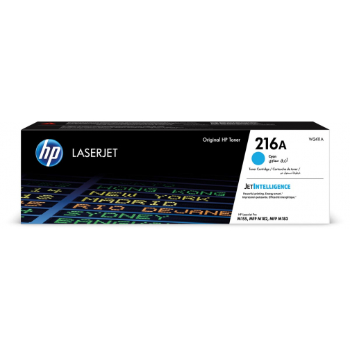 HP toner 216A, 850 pagina's, OEM W2411A, cyaan