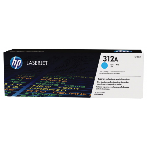 HP toner 312A, 2 700 pagina's, OEM CF381A, cyaan