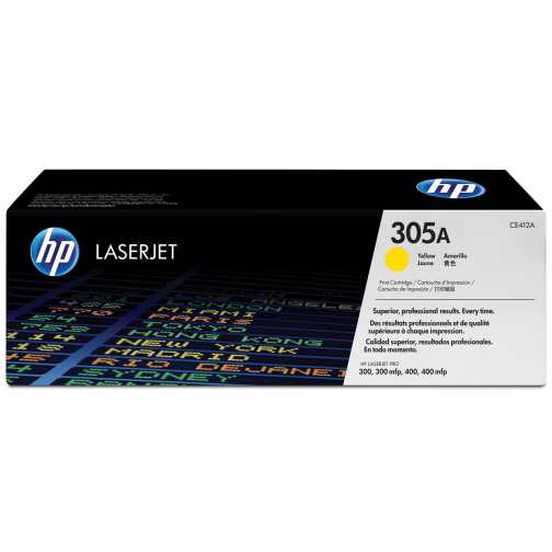 HP toner 305A, 2 600 pagina's, OEM CE412A, geel