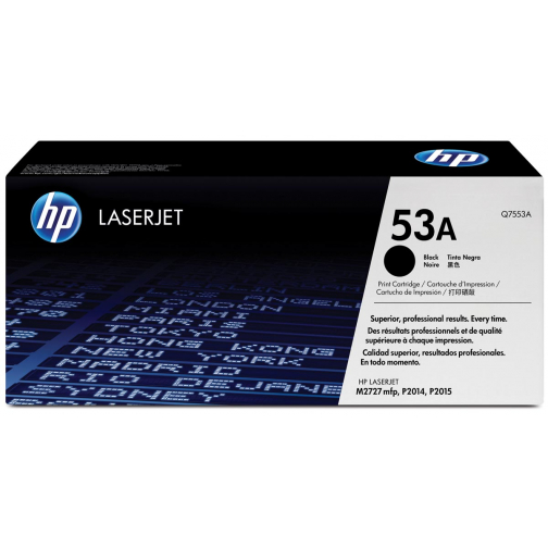 HP toner 53A, 3 000 pagina's, OEM Q7553A, zwart