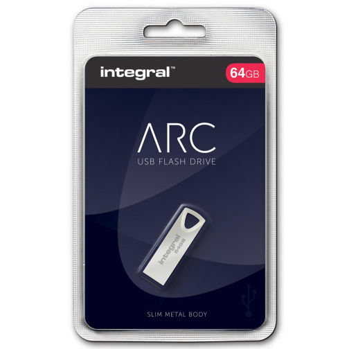 Integral ARC USB stick 2.0, 64 GB, zilver