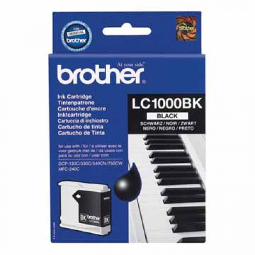 Brother inktcartridge, 500 pagina's, OEM LC-1000BK, zwart