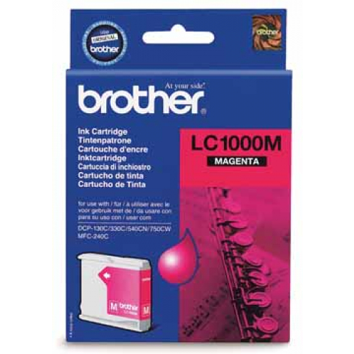 Brother inktcartridge, 400 pagina's, OEM LC-1000M, magenta