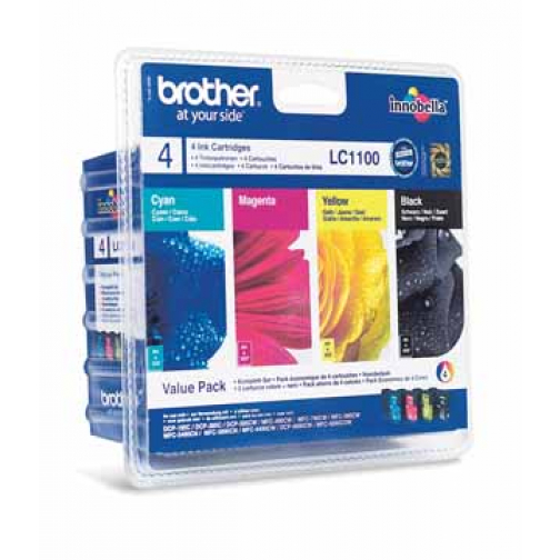 Brother inktcartridge, 325 pagina's, OEM LC-1100VALBP, 4 kleuren
