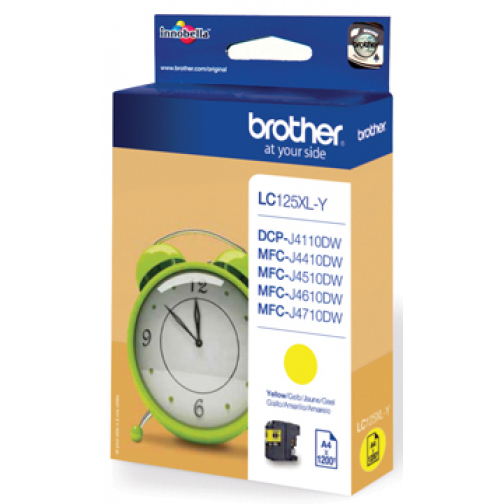 Brother inktcartridge, 1.200 pagina's, OEM LC-125XLY, geel