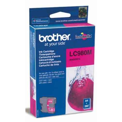 Brother inktcartridge, 260 pagina's, OEM LC-980M, magenta