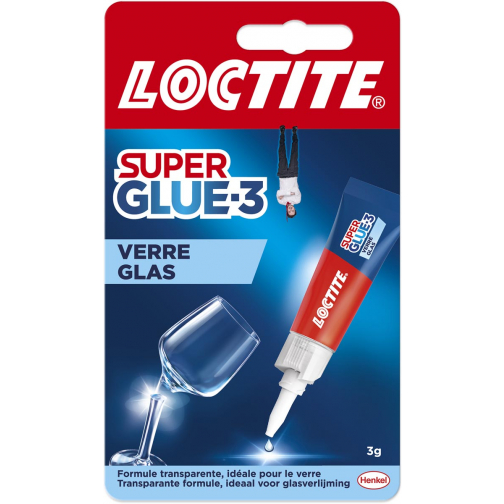 Loctite secondelijm Super Glue Glas, 3 g, op blister